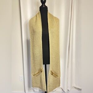 Calvin Klein Gold Knit Scarf